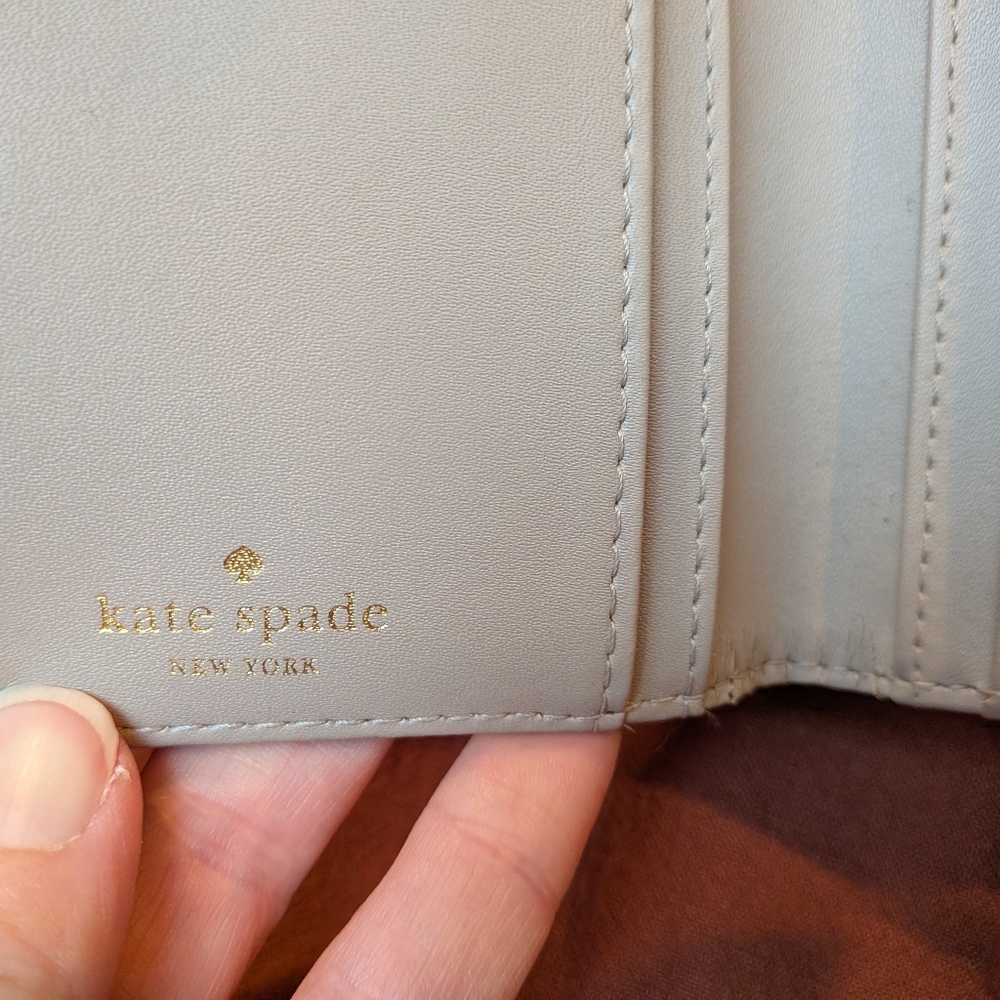 Kate Spade Light Gray Leather Wallet - Picture 7 of 8